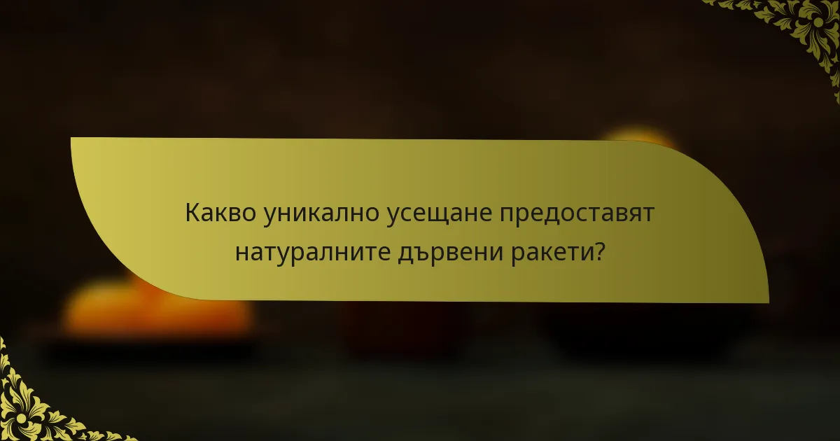Какво уникално усещане предоставят натуралните дървени ракети?